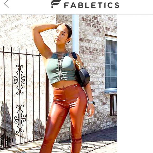 Fabletics Pants - NWOT Fabletics black vegan leather leggings